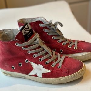 Authentic Golden Goose Red Suede Francy great condition